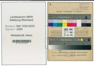 Entnazifizierung Heinz Weissbrodt , geb. 26.07.1913 (Bergmann)
