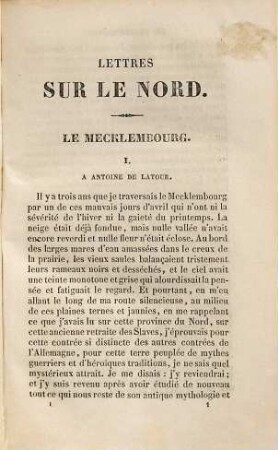 Lettres sur le Nord : Danemark, Suède, Norvège, Laponie et Spitzberg, 1