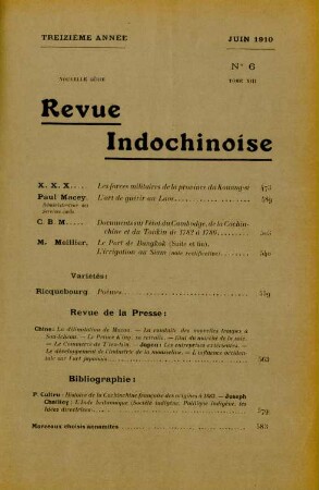 Juin 1910. No. 6