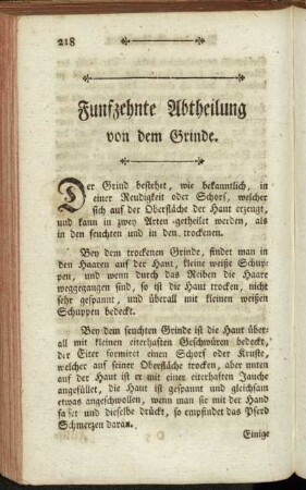 Funfzehnte Abtheilung von dem Grinde.