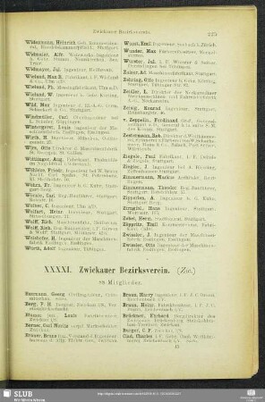 XXXXI. Zwickauer Bezirksverein.
