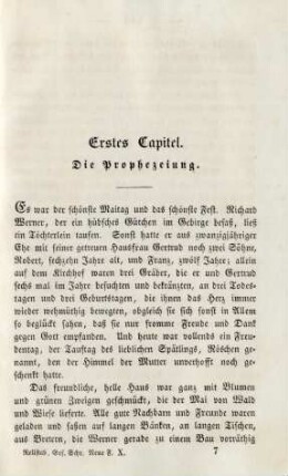 Erstes Capitel. Die Prophezeiung