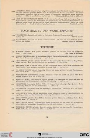 Teppiche (Nr. 412-424)