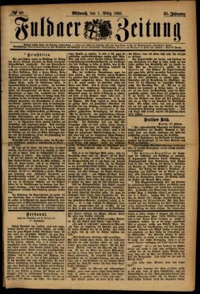 Ausgabe vom Mittwoch, den 01. März 1893.