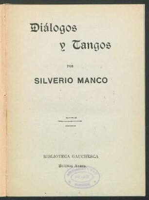 Diálogos y tangos
