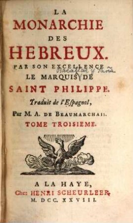 La Monarchie Des Hébreux, Tome Troisième