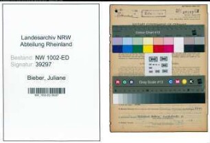 Entnazifizierung Juliane Bieber, geb. 24.06.1897 (Lehrerin)