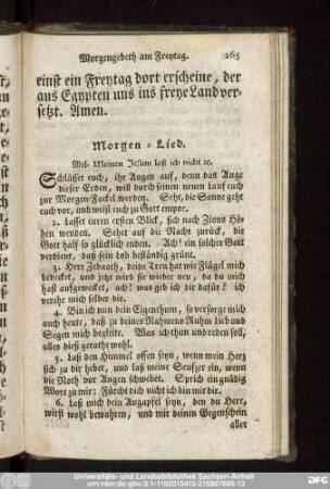 Morgen-Lied. Mel. Meinen Jesum laß ich nicht [et]c.