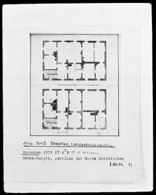 Warschau, Sächsisches Palais, Pavillon der Herren Geistlichen