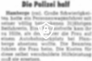 Die Polizei half