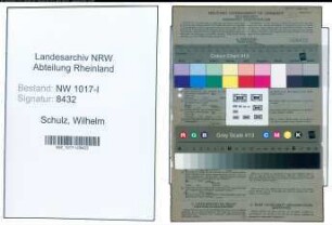 Entnazifizierung Wilhelm Schulz , geb. 06.09.1904 (Schmied)