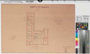Bad Lippspringe (Bad Lippspringe) Posthaus Grundriß Dachgeschoß 1932 1 : 100 41,5 x 62 Pause Oberpostdirektion Münster