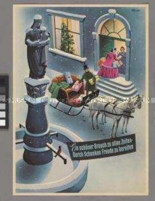 Werbeblatt für den Weihnachtsverkauf
