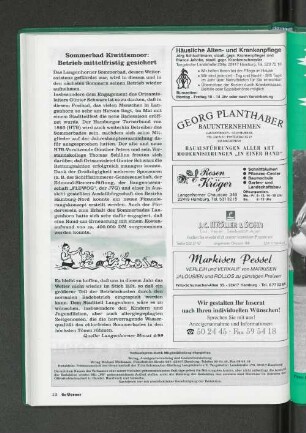 Sommerbad Kiwittsmoor: Betrieb mittelfristig gesichert