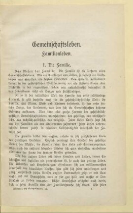 Gemeinschaftsleben