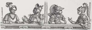 Jonathan, David, Abia und Assa : Pencz, Georg: Jonathan, David, Abia und Assa. Aus dem Triumph der 12 siegreichen Helden des Alten Testaments. Vor 1531. Holzschnitt; 145 x 404 mm. Dresden: Kupferstich-Kabinett A 129940 in A 164 b