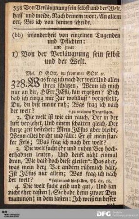 Von Verläugnung sein selbst und der Welt.