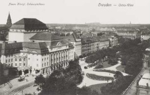 Schauspielhaus : Blick vom Turm der Sophienkirche über das Schauspielhaus