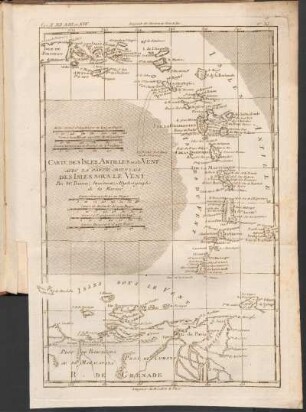 Carte Des Isles Antilles ou du Vent, Avec La Partie Orientale Des Isles Sous Le Vent