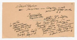 Notizen und Excerpte zur Naturphilosophie der Ägypter, Griechen und Chinesen, sowie Zeitungsausschnitte und Publikationsfragmente