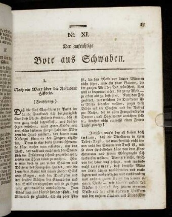No. XI. [Den 8ten Juli 1799.]