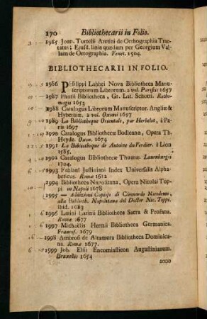 Bibliothecarii In Folio.