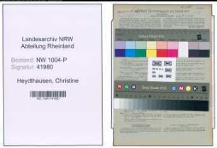 Entnazifizierung Christine Heydthausen , geb. 25.01.1885 (Putzfrau)