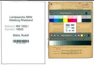Entnazifizierung Rudolf Blaha, geb. 17.03.1892 (Werkmeister)