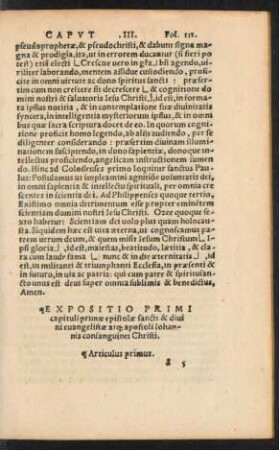 Expositio .... primae epistolae sancti & divini evangelistae atque apostoli Iohannis consanguinei Christi.