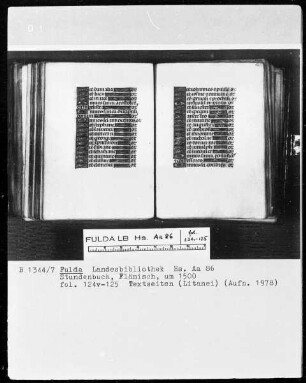 Stundenbuch — Litanei, Folio 124 verso - 125 recto
