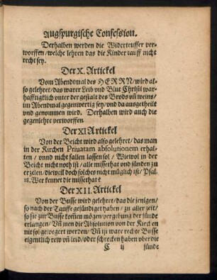 Der XI. Artickel.