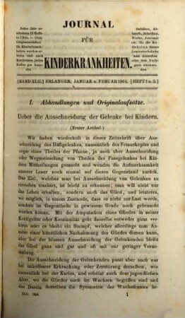 Journal für Kinderkrankheiten. 42. 1864