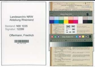 Entnazifizierung Friedrich Offermann , geb. 14.05.1885 (Bergmann)