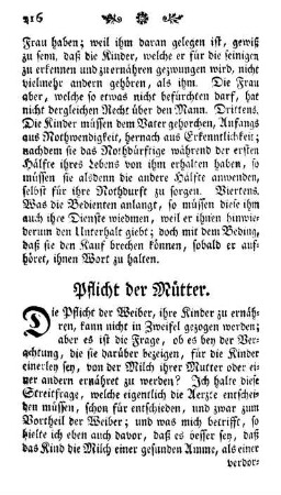 Pflicht der Mütter