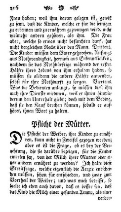 Pflicht der Mütter