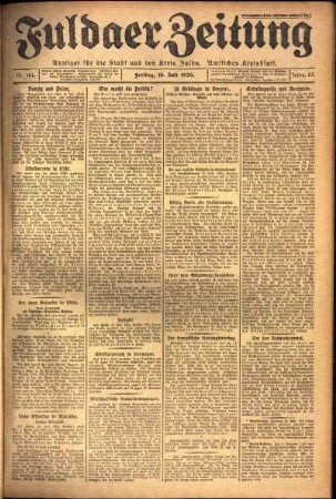Ausgabe vom Freitag, den 16. Juli 1926.