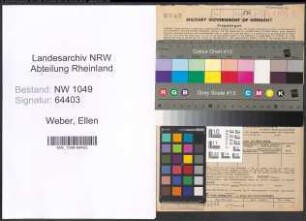 Entnazifizierung Ellen Weber , geb. 11.06.1892 (Schneiderin)