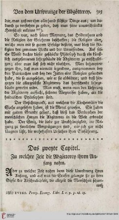 Das zweyte Capitel