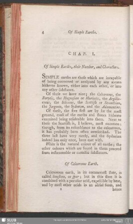 Chap. 1. Of Simple Earths, their Number, and Characters.