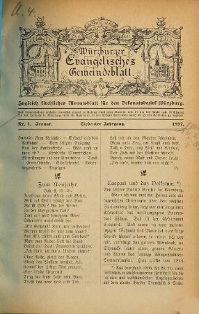 Würzburger evangelisches Gemeindeblatt : zugl. kirchl. Monatsbl. für d. Dekanatsbezirk Würzburg. 7. 1897