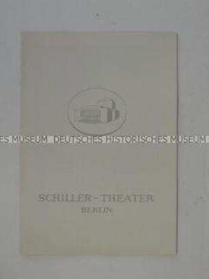 Programm des "Schiller-Theater" in Berlin zur Aufführung von "Die Irre von Chaillot" von Jean Giraudoux