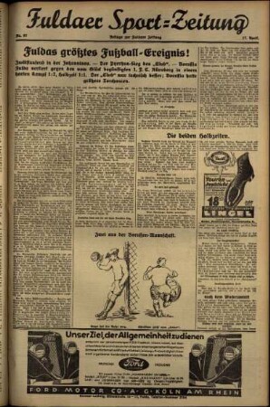 Zweite Ausgabe vom Dienstag, den 17. April 1934.