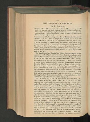 The Moplas of Malabar.