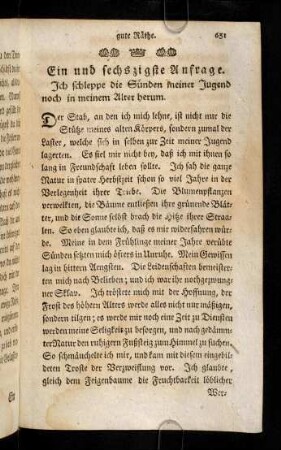 651-660, Ein und sechzigste Anfrage