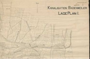 Kanalisation Badenweiler; Lageplan I, 1:1000