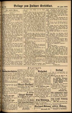 Zweite Ausgabe vom Donnerstag, den 23. Juni 1892.