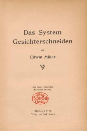 Das System Gesichterschneiden