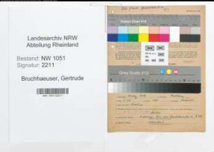 Entnazifizierung Gertrude Bruchhaeuser , geb. 22.12.1912 ()
