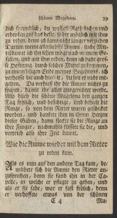 Wie die Amme wieder mit dem Ritter zu reden kam.