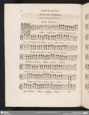 XXI. Regina caeli laetare